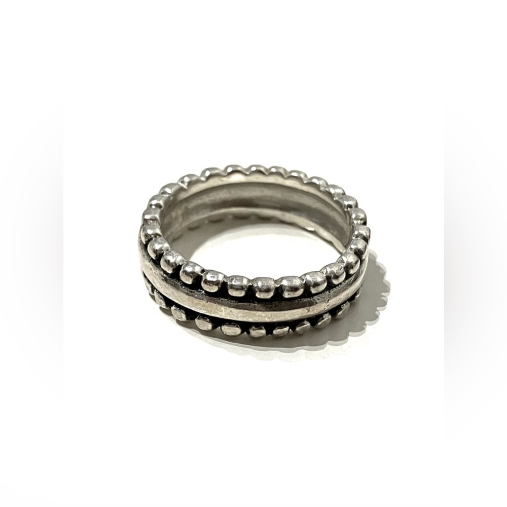 Sterling Silver Textured Band Ring 7
